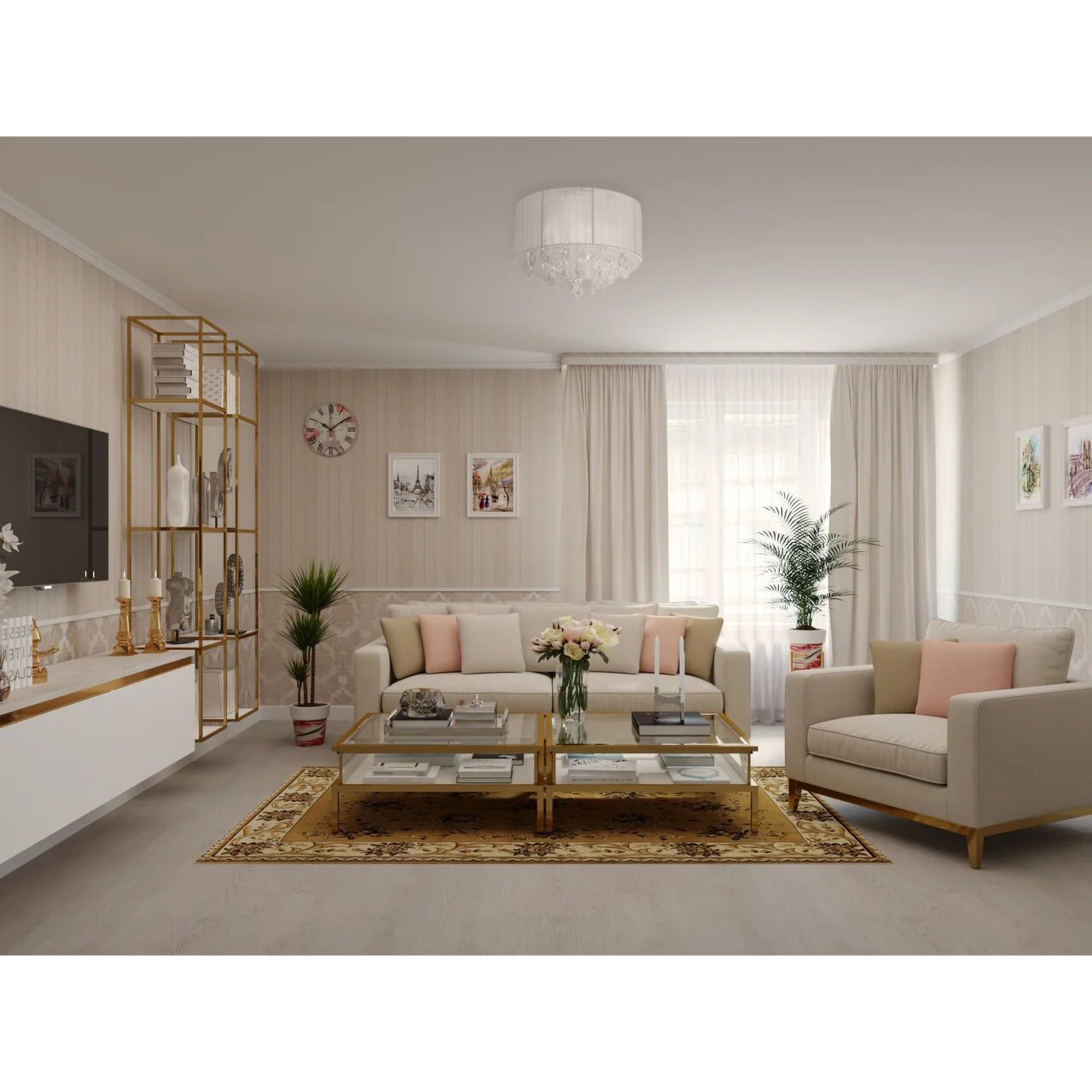 82018448 Свеча-столбик 6/8 см цвет бежевый Santreyd  - Вид №4