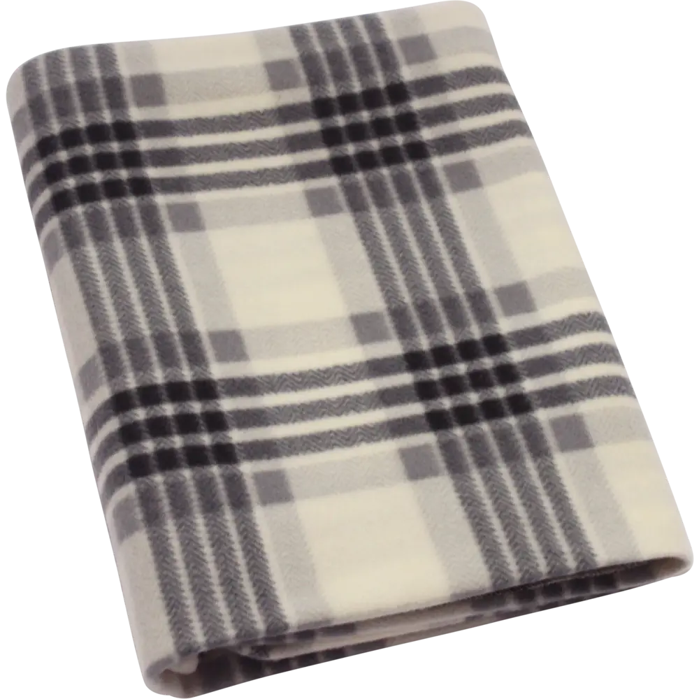 Плед Basic 130x170 см флис цвет бело-чёрный BELEZZA STLM-2185931 - Вид №3