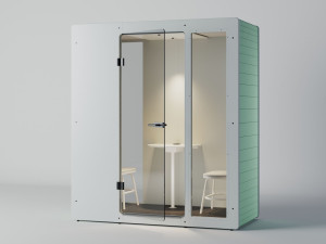 Акустическая офисная кабина со встроенным освещением