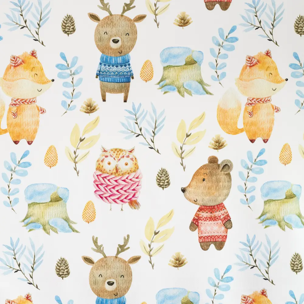 Ткань 1 м/п Лесные зверята велюр 300 см цвет разноцветный GARDEN STLM-2124390 - Вид №2