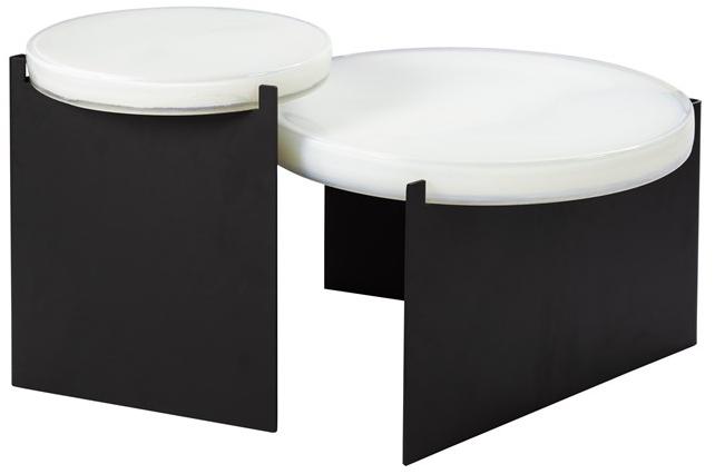 pulpo Круглый журнальный столик из стали и стекла sun-id-1347219 - Вид №1