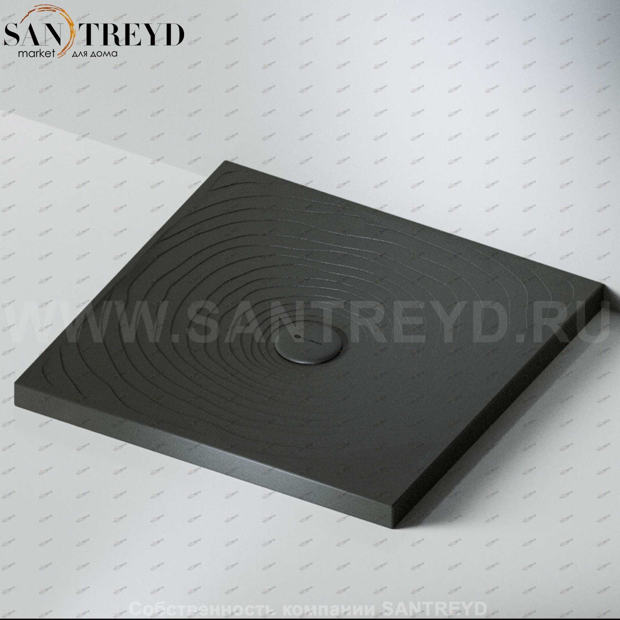 Flaminia WATER DROP Душевой поддон 100 см черный DR8010.7006 Ceramica Flaminia DR80107006