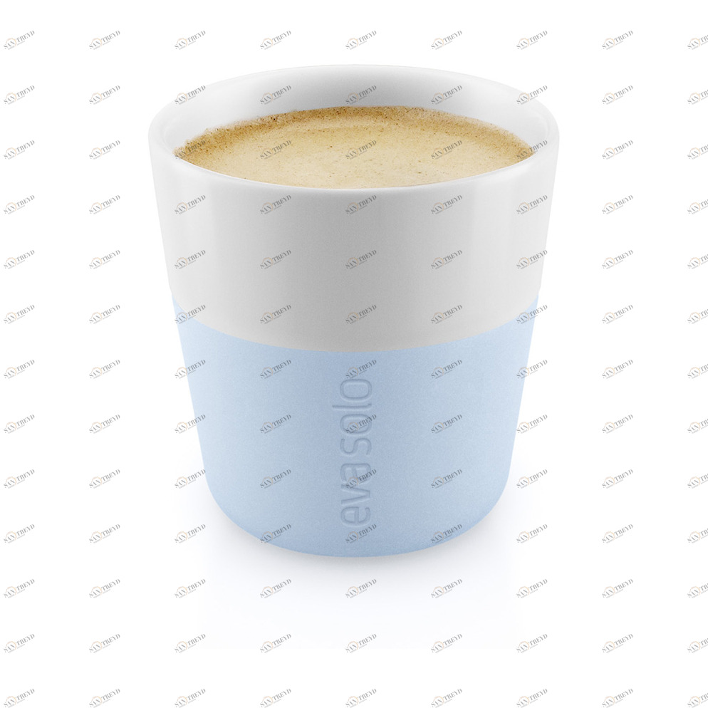 EVA SOLO 501085 Чашки для эспрессо, 80 мл, 2 шт, голубой Фарфор, силикон 