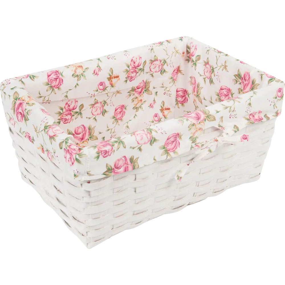 Корзина плетёная Стружки 32x21x15 см 10 л дерево цвет белый STORIDEA STLM-2034867