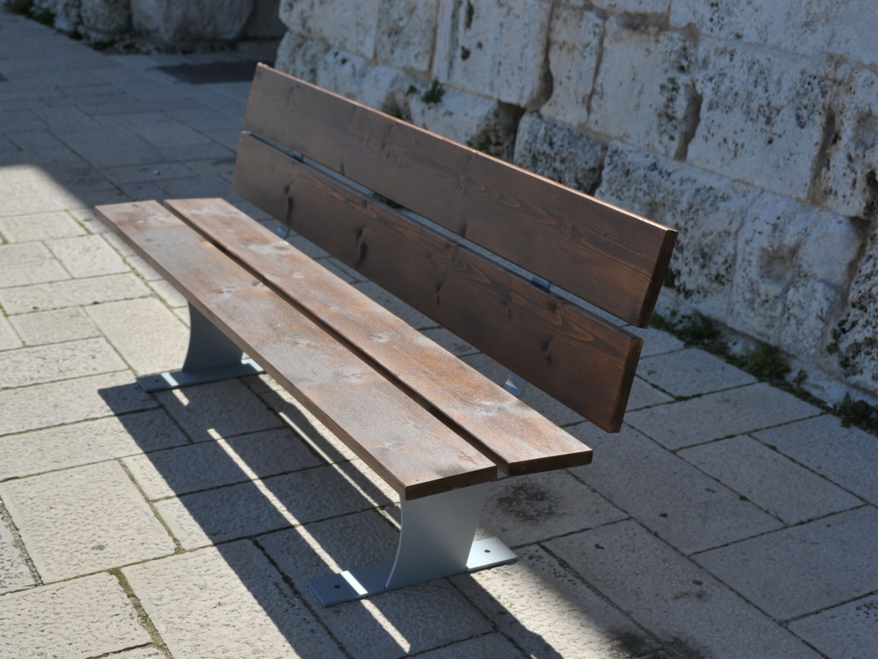 Оцинкованная стальная скамья со спинкой Viscio Urban Design OLANDESINA ARCH-00014532 - Вид №2