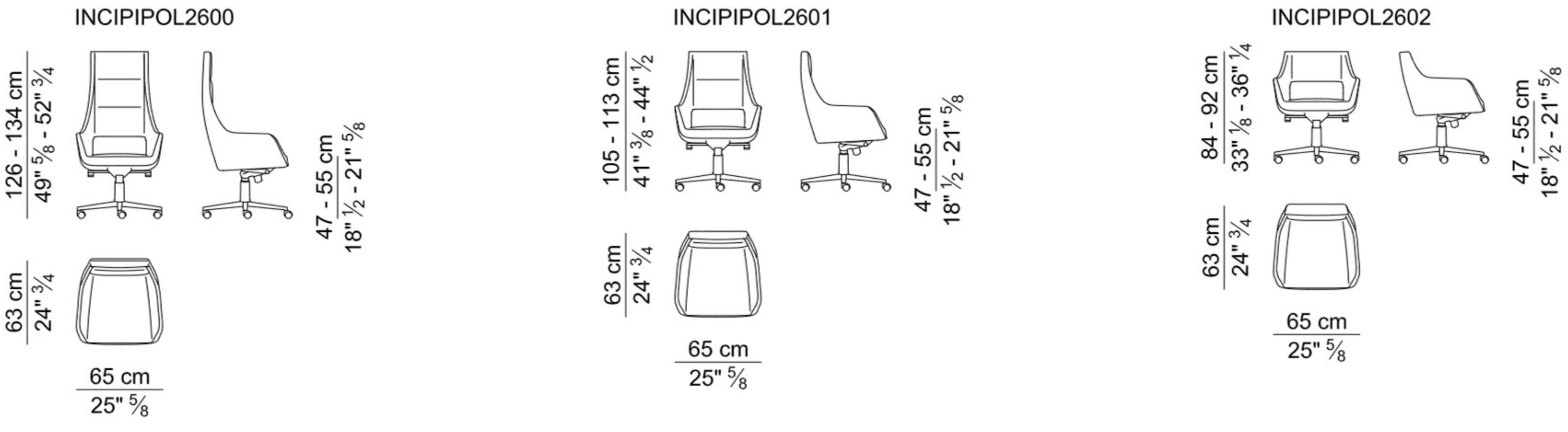 Офисное кресло с кожаной обивкой и высокой спинкой i 4 Mariani INCIPIT ARCH-00134457 - Вид №5