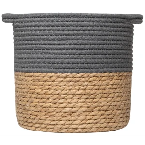 Корзина для хранения 25x25x25 см хлопок серый