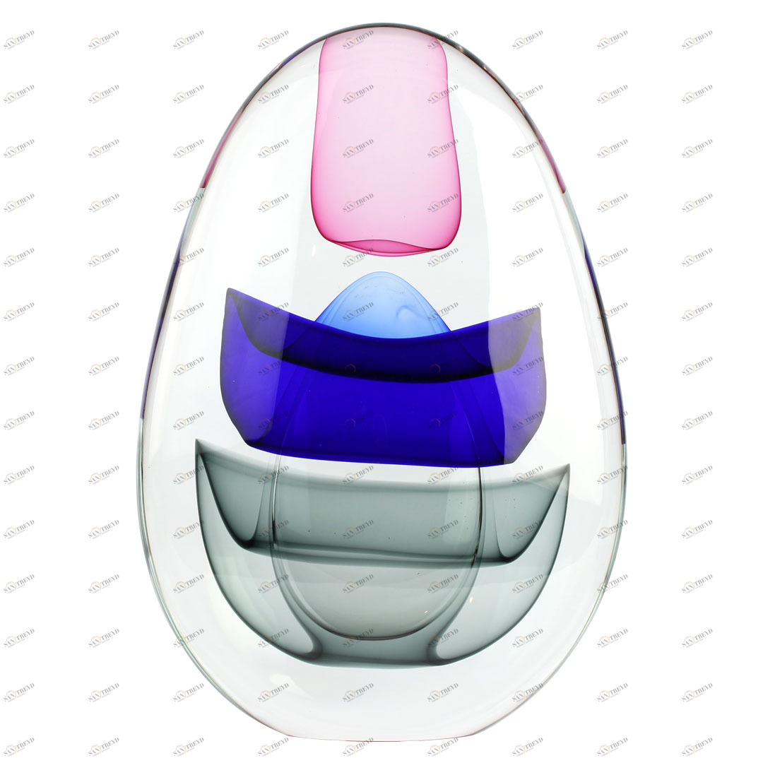 4243 ORIGINALMURANOGLASS Скульптура Космическое яйцо - муранское стекло OMG 22 см 
