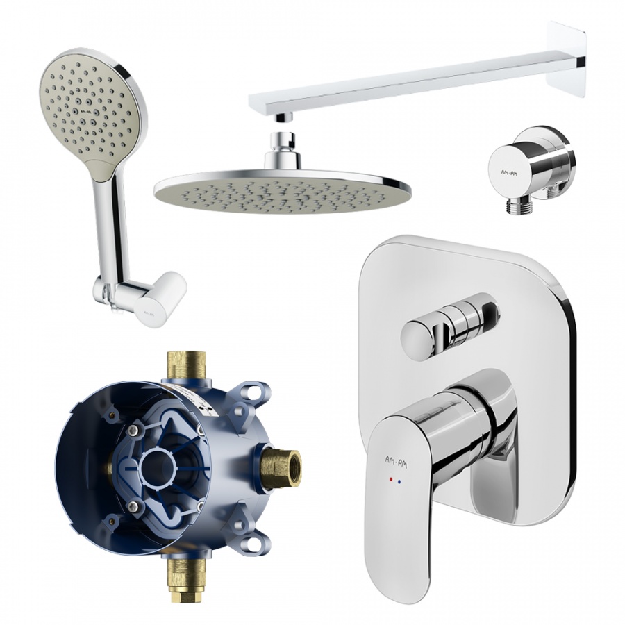 FM001RH00 набор скрытого монтажа на 2 потребителя хром шт. AM.PM 