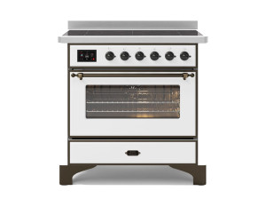 Стальная отдельно стоящая кухня с индукционной плитой