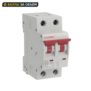 Автоматический выключатель DKC Yon 2P C63 А 4.5 кА