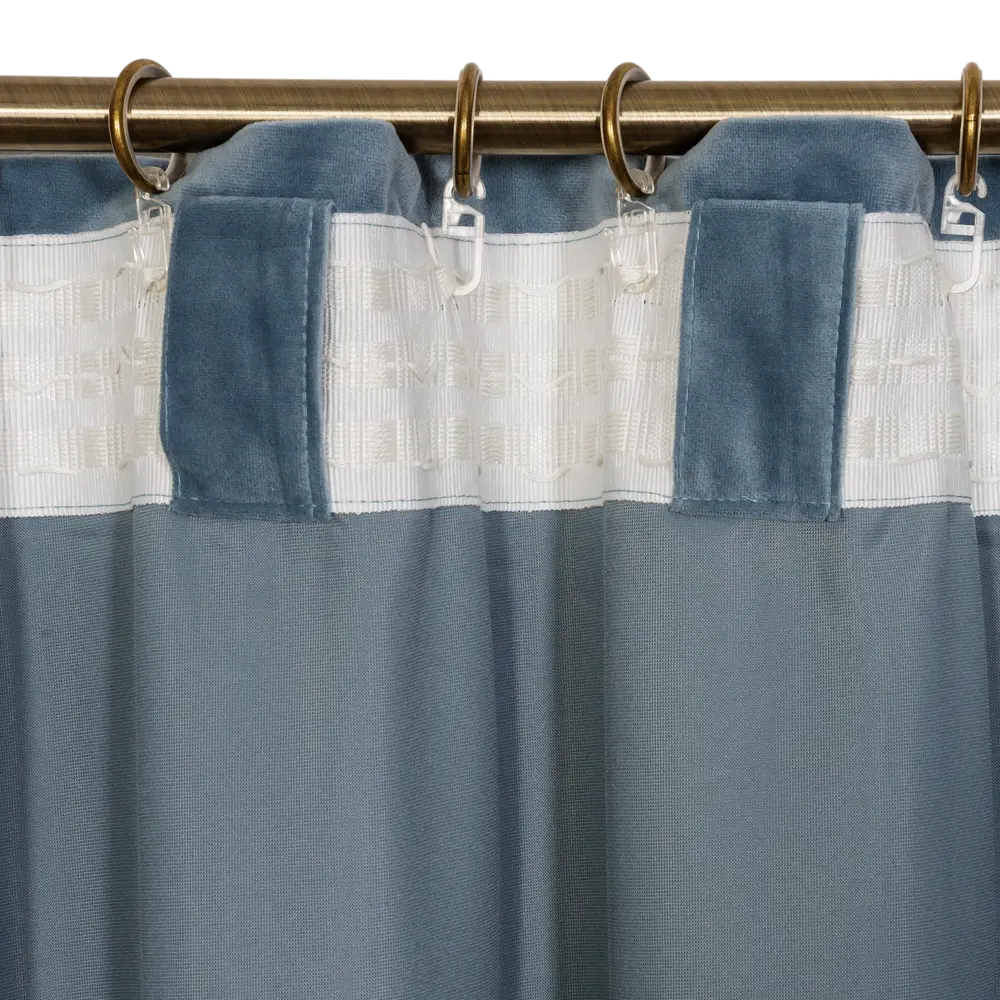 Штора Inspire Dubbo Ink с лентой и петлями 200×280 см - глубокий синий 82112661 STLM-0019349 - Вид №3