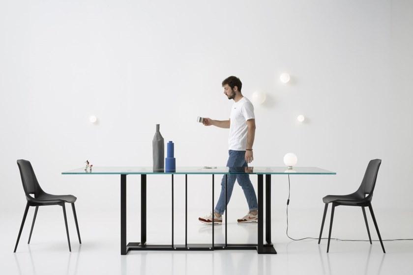 Pointhouse Прямоугольный стол из металла и стекла sun-id-1377659 - Вид №1