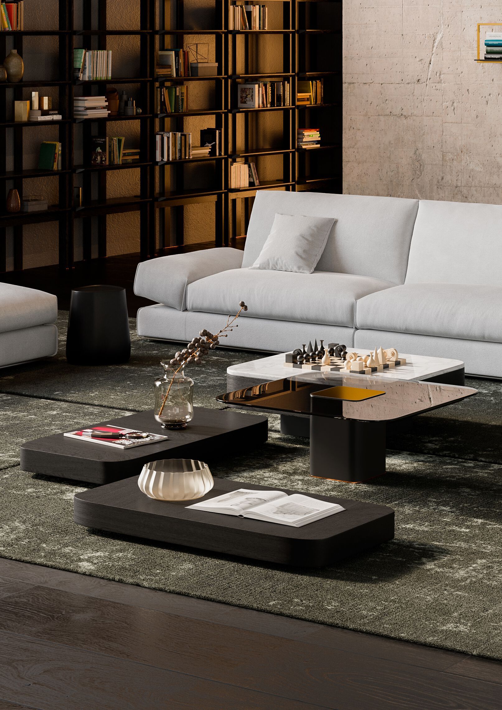 Деревянный журнальный столик Vibieffe 9150 QUADRI TONDO ARCH-00061318 - Вид №1