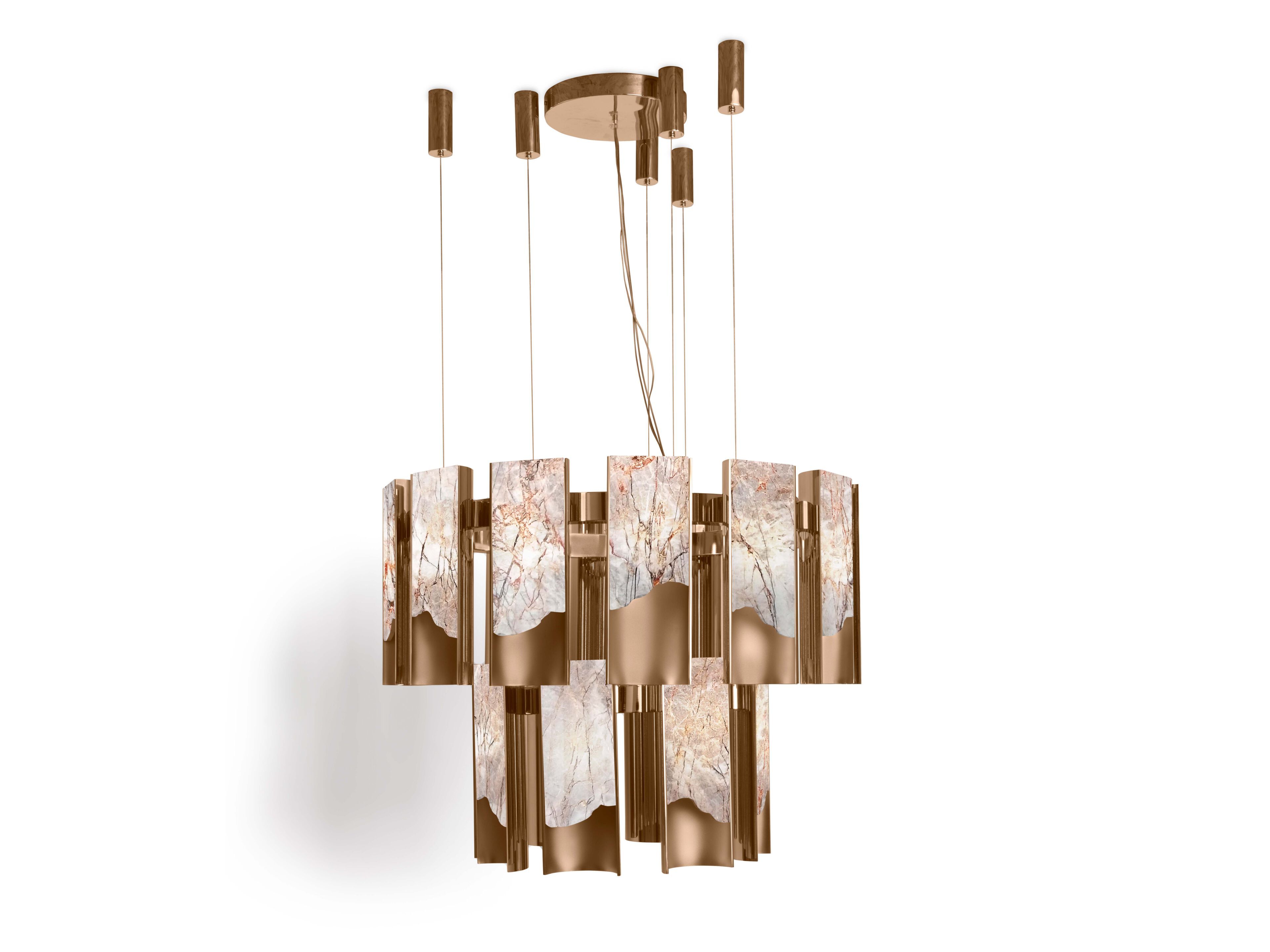 Подвесной светильник из алюминия и оникса Visionnaire Polaris ARCH-00033086