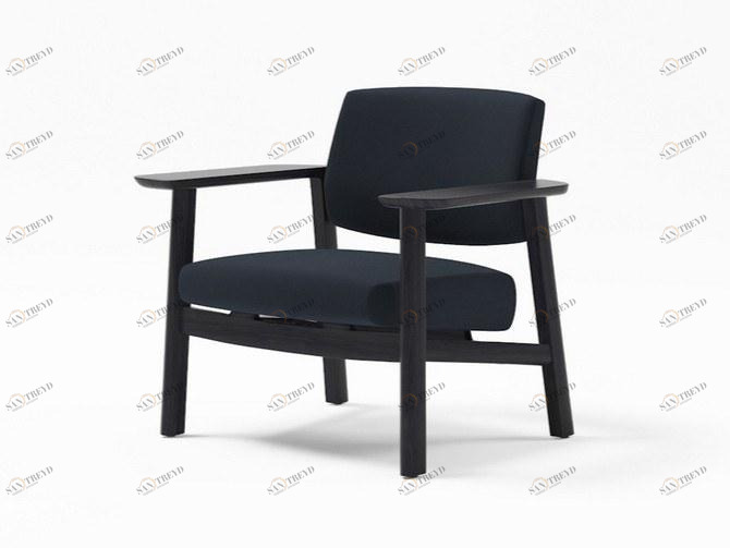 Grado Design Кресло с подлокотниками из дерева и ткани  Wid-ch-lg 