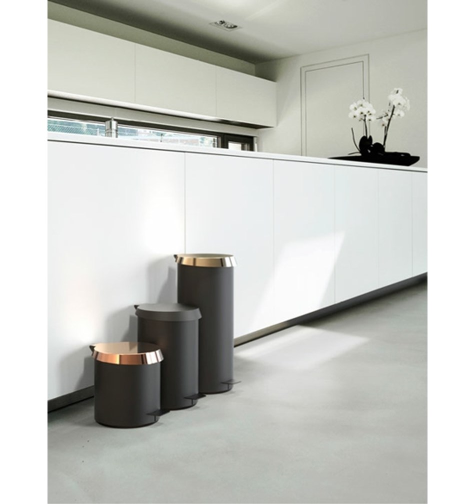 FROST Корзина для мусора 350 » черный Нержавеющая сталь Черный N3002-B  - Вид №2