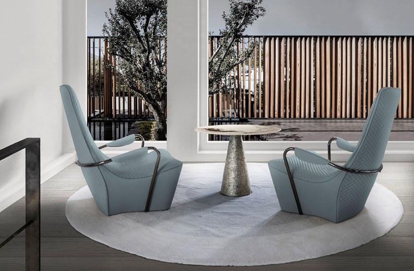 HESSENTIA | Cornelio Cappellini Мягкое кожаное кресло с подлокотниками с высокой спинкой Santreyd sun-id-1411188 - Вид №1