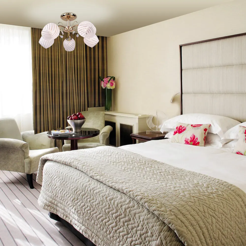 Люстра потолочная «Арабеска» КС30068/5С, 5 ламп, 15 м², цвет белый/золотой КЛЮЧНИК STLM-2009108 - Вид №8