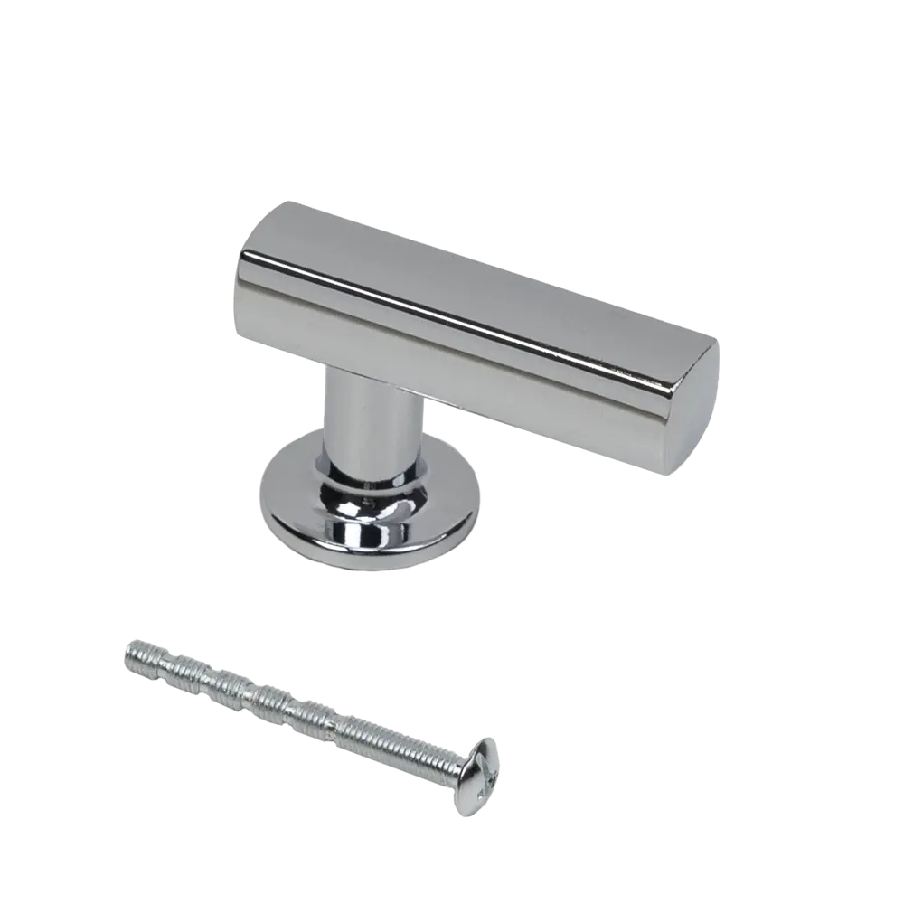 Мебельная ручка-кнопка Sigma цвет хром AKS STLM-2211814 - Вид №3