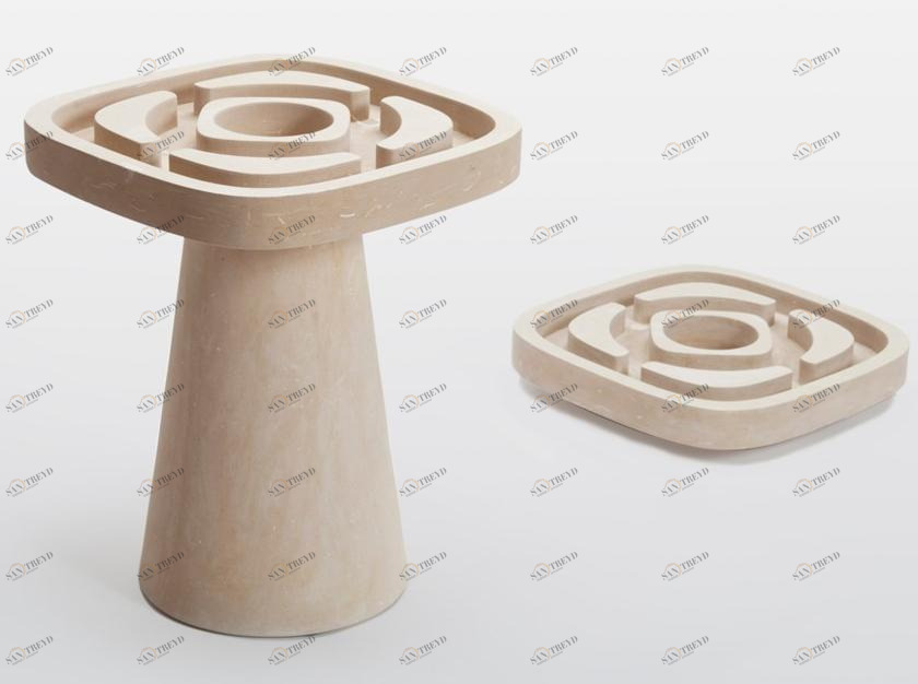 PIMAR Квадратный садовый стол из камня Лечче  Ca11 