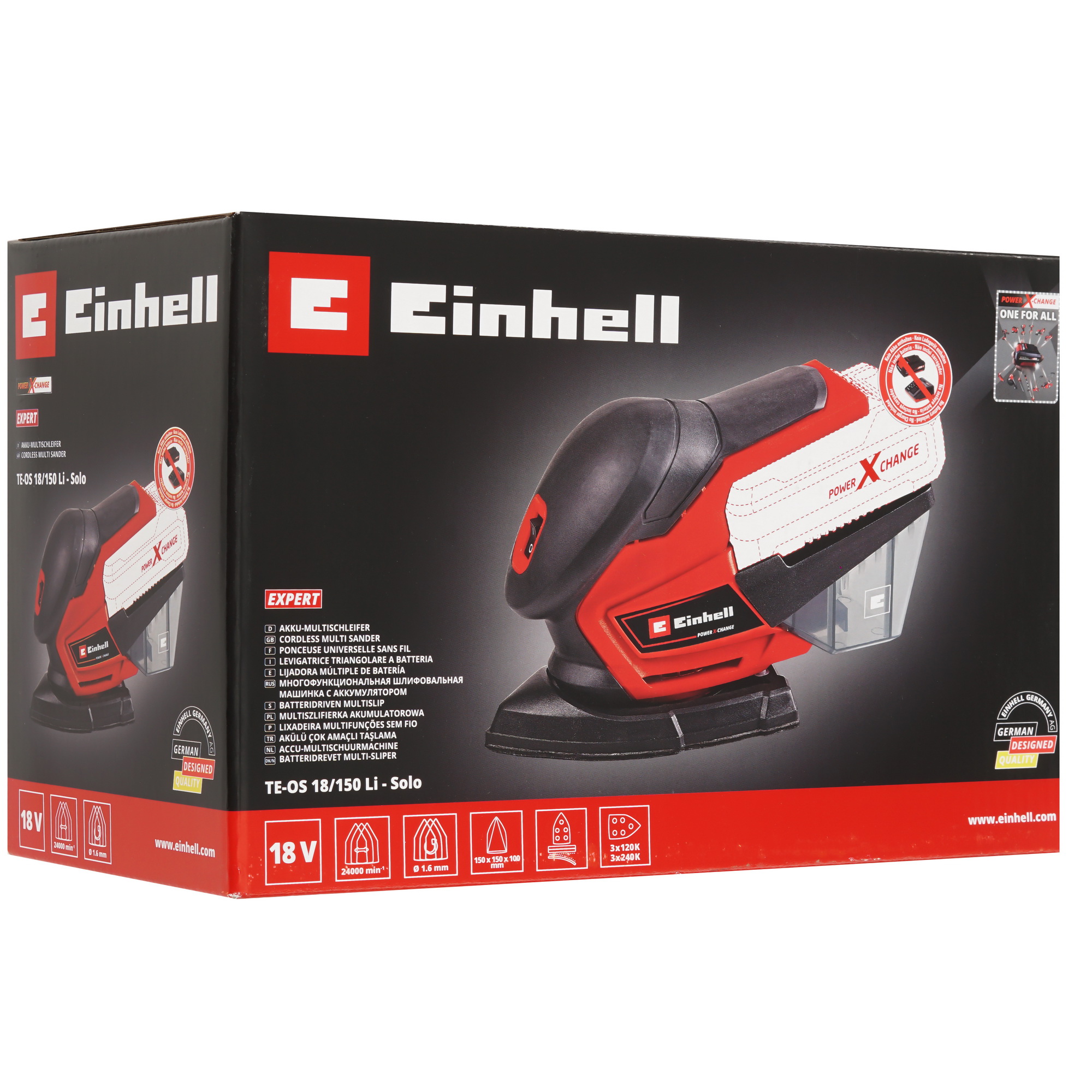 Виброшлифовальная машина Einhell PXC TE-CS 18/150   , Без ЗУ, Без АКБ 9148556 STDN-0025011 - Вид №8