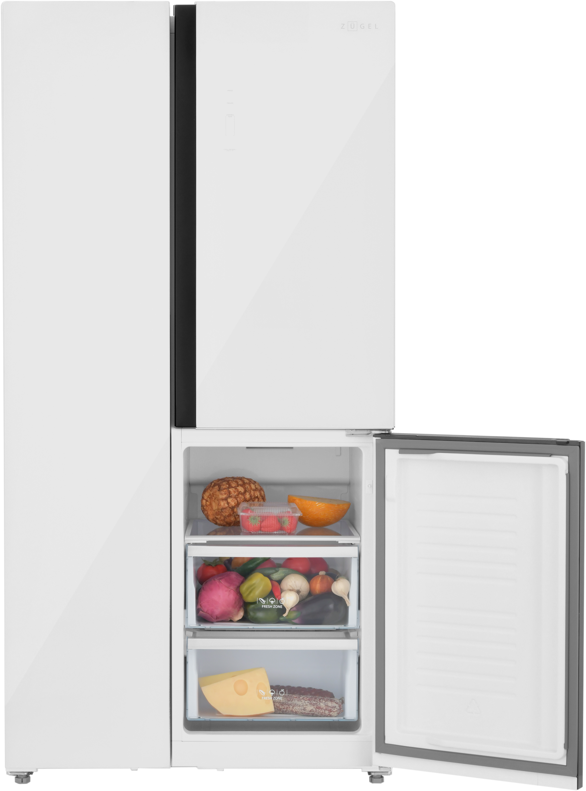 9185194 Холодильник Side by Side   ZUGEL ZRTD459GW белый STDN-0150027 - Вид №2