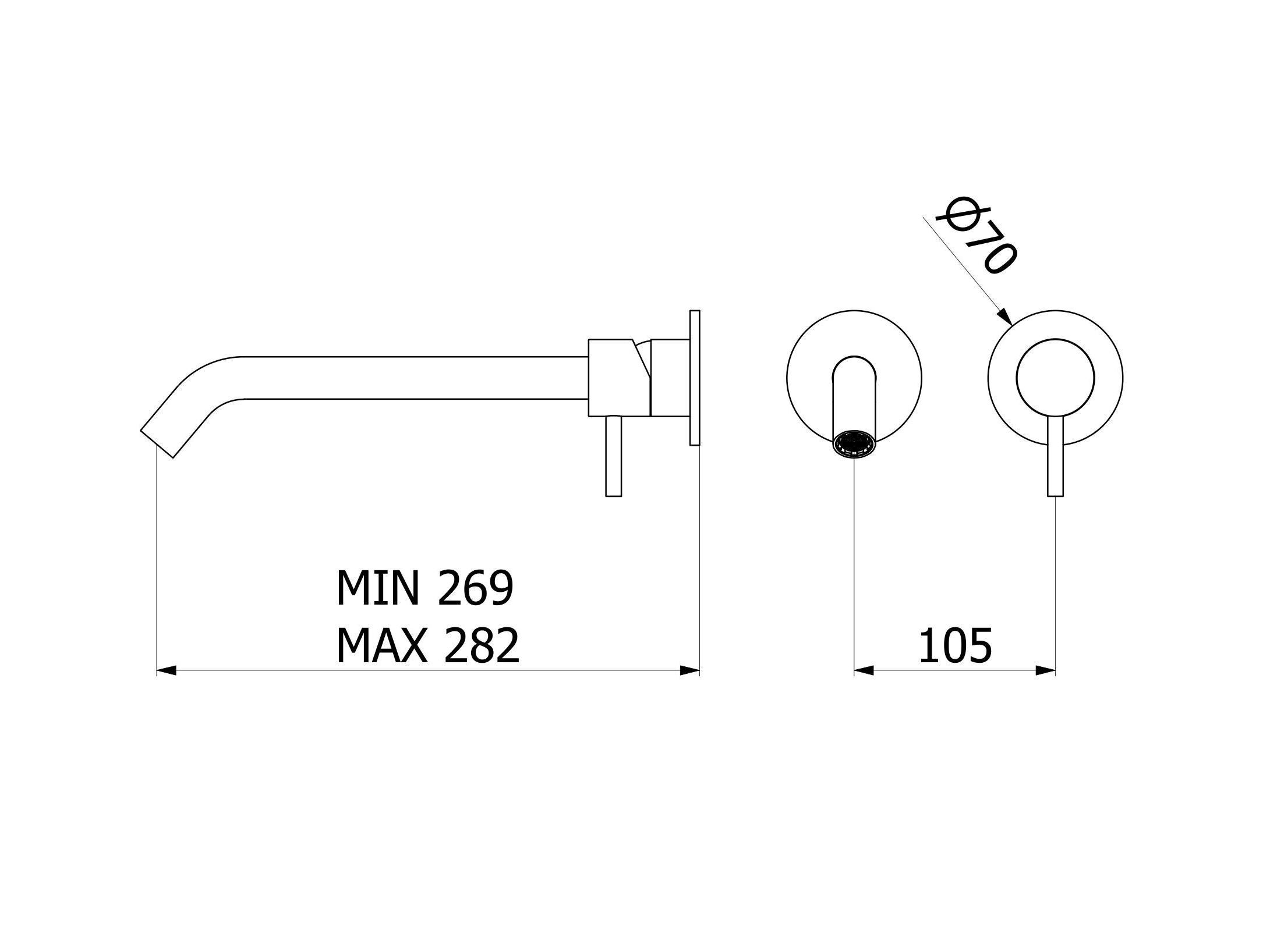 Смеситель для раковины с 2 отверстиями из нержавеющей стали с автоматическим сливом IB M316 ARCH-00104084 - Вид №1
