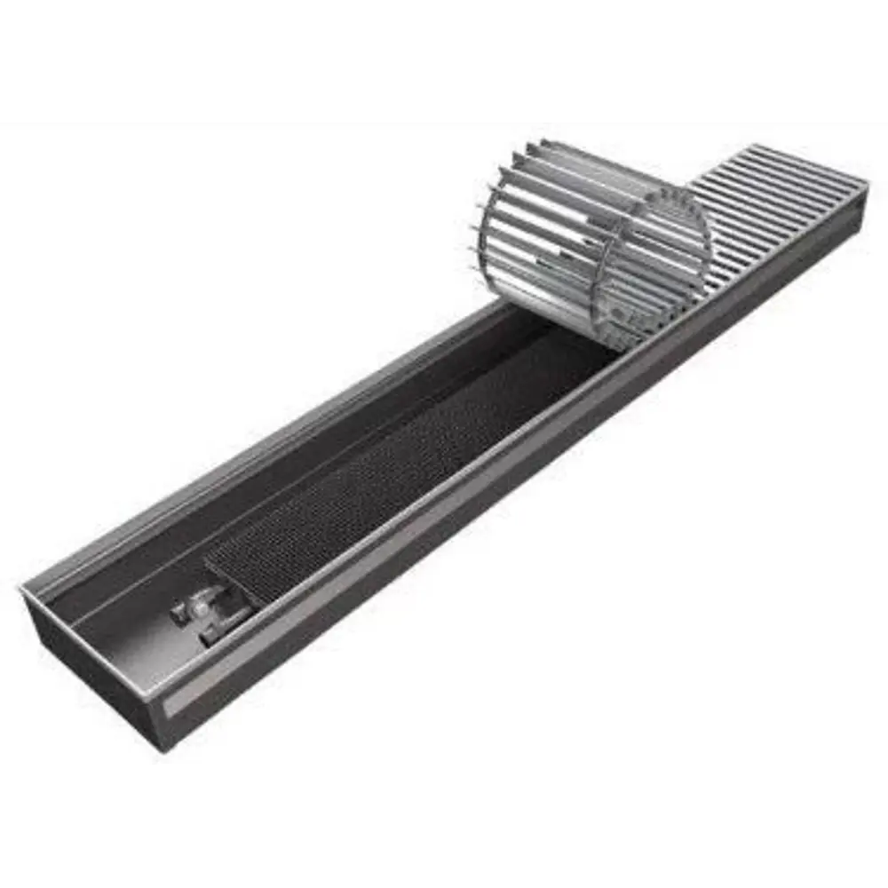 Внутрипольный конвектор КЗТО Бриз 2900x300x120 мм боковое подключение 2 теплообменника с решеткой Отсутствует STLM-2052563 - Вид №1