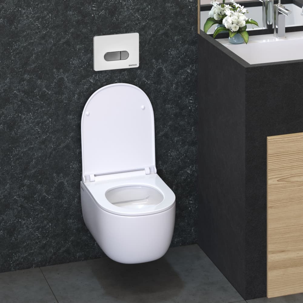 047237 Подвесной унитаз настенный Хромированный BERGES  Турция  - Вид №2