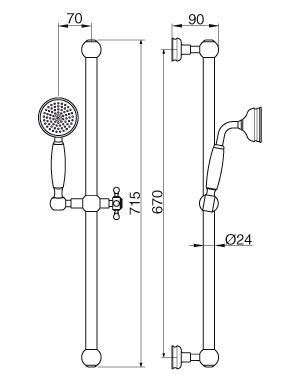 Душевой гарнитур Cezares OLIMP-SD-02 - Вид №1