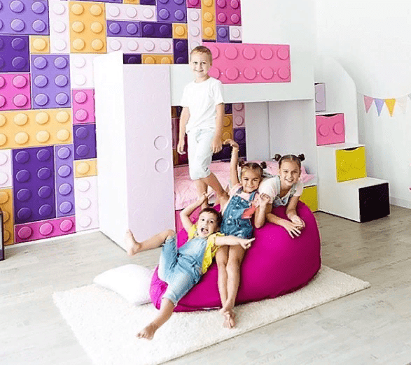 Кровать детская двухъярусная с дополнительным спальным местом правая "Леголенд" МАНДАРИН ЛЕГОЛЕНД 178715 Разноцветный;белый;желтый Santreyd  - Вид №5