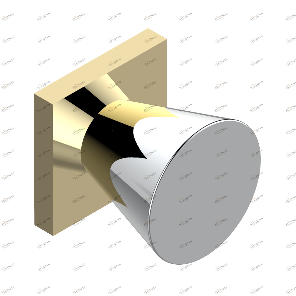 G6D-26BP Ручка среднего размера Thg-paris Metamorphose с чёрной керамикой Хром/золото G6D-26BP CAT.A