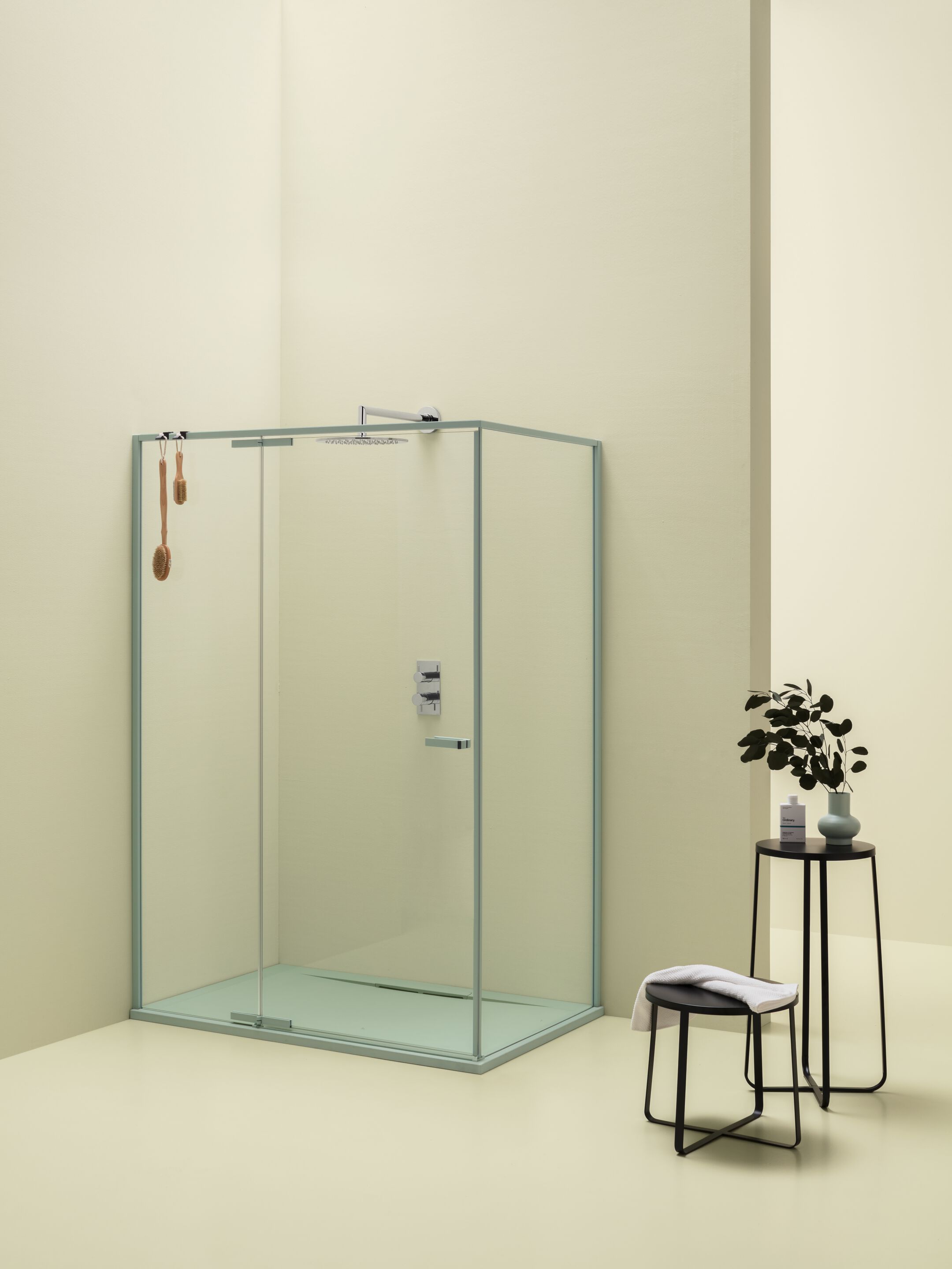 Угловая прямоугольная душевая кабина с распашной дверью ARBLU проволока ARCH-00077377 - Вид №1