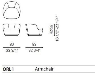 Cappellini Кресло поворотное с подлокотниками Orla sun-id-1442359 - Вид №6