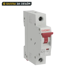 Автоматический выключатель DKC Yon 1P B20 А 4.5 кА
