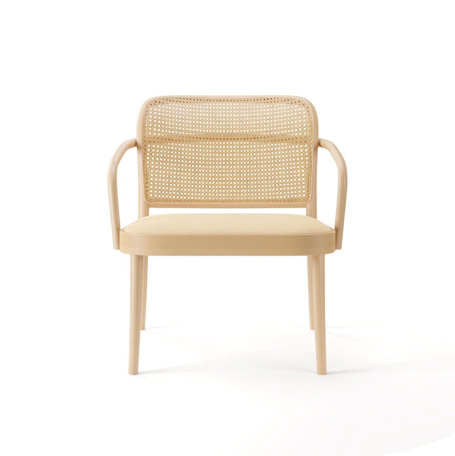 Венское соломенное кресло с подлокотниками с мягким сиденьем TON 811 ARCH-00053487 - Вид №9