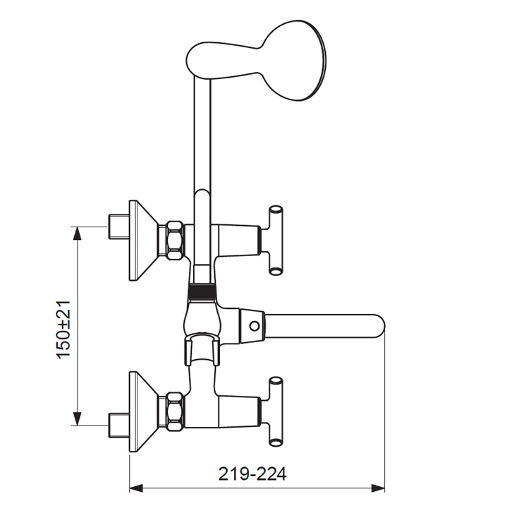 BA260AA Смеситель для ванны/душа VIDIMA TRINITY  - Вид №2
