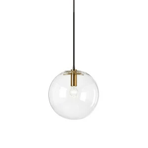 Светильник подвесной 20х20 см прозрачный с золотом Ball 8722P/S/clear DELIGHT COLLECTION ДИЗАЙНЕРСКИЕ 00-3882337 Золото;прозрачный