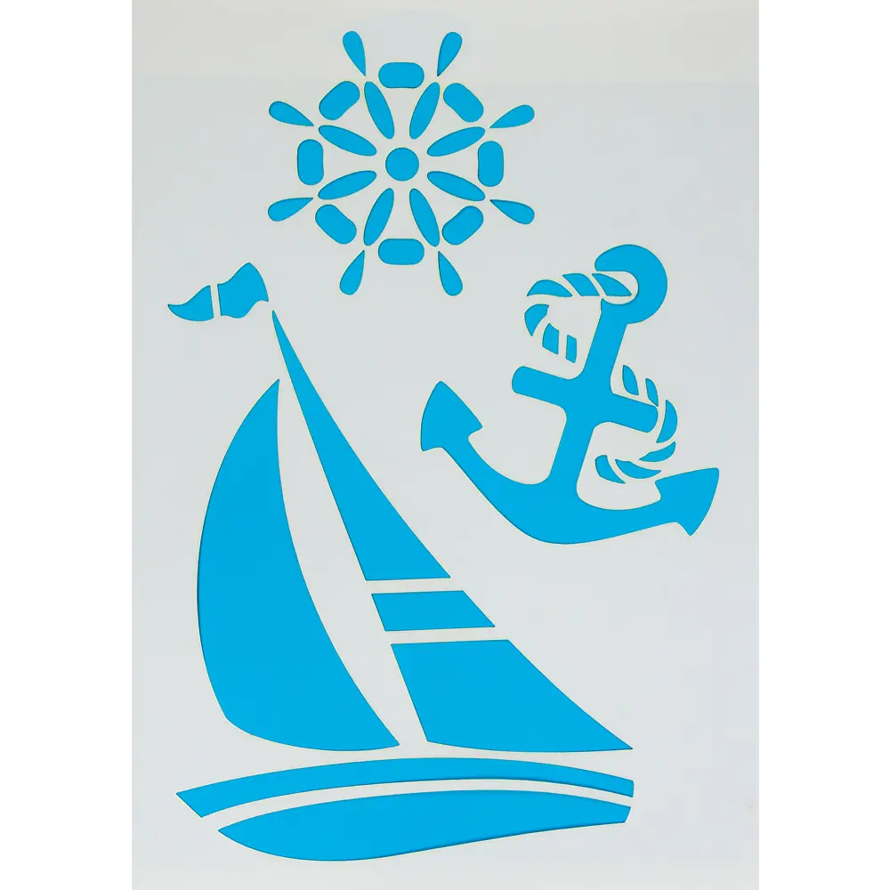 Трафарет самоклеящийся «Яхта» 25х35 см UNIBOB STLM-2056749