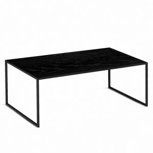 Журнальный столик прямоугольный с топом черный дуб 80 см Darmian into lite black INTELLIGENT DESIGN  260871 Черный