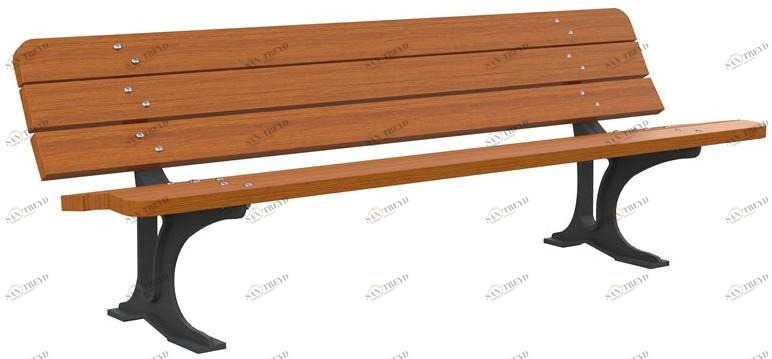 Lazzari Деревянная скамейка со спинкой Parigi sun-id-1476047