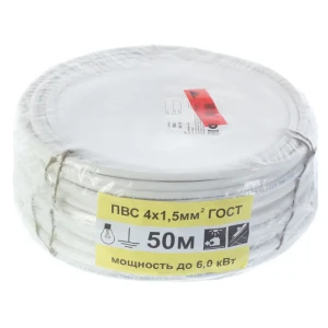 Провод Ореол ПВС 4x1.5 50 м ГОСТ цвет белый 14149308 STLM-2212237