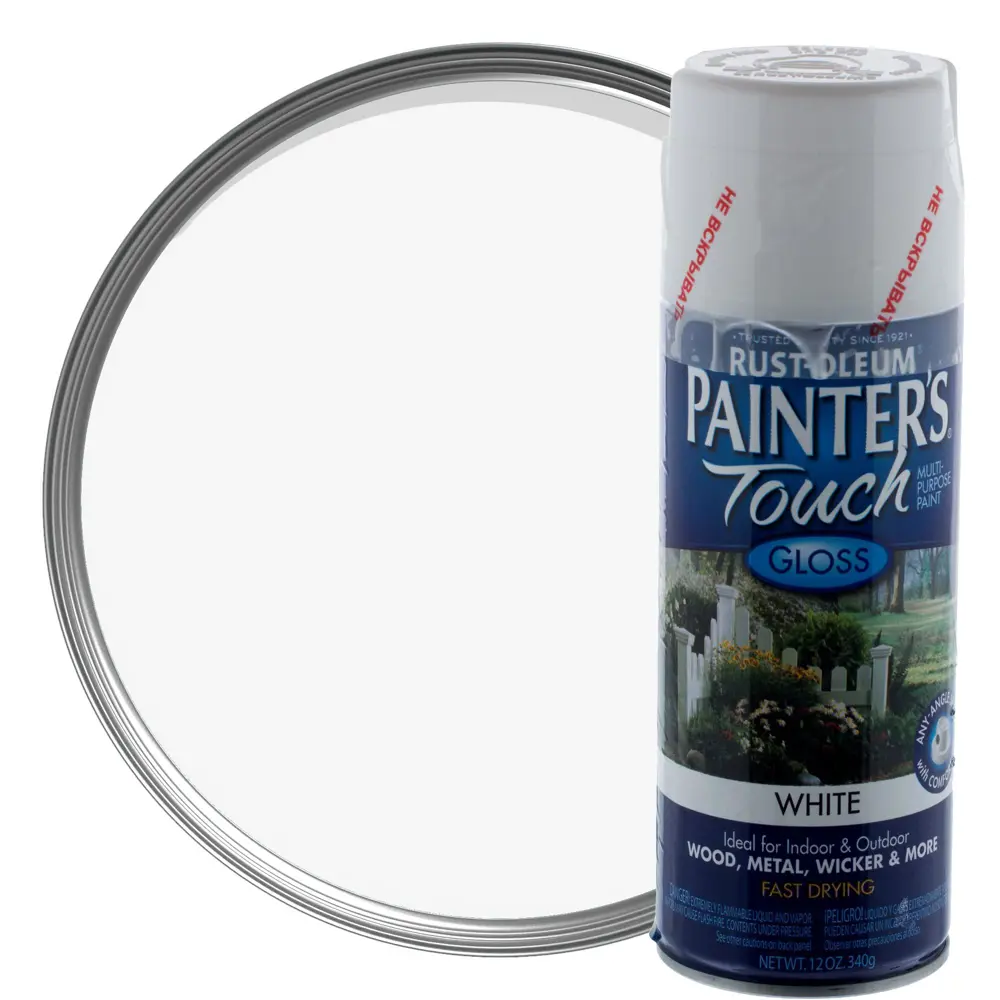 Краска аэрозольная Paint Touch глянцевая цвет белый 340 г 13366095 STLM-2113070 RUST-OLEUM 