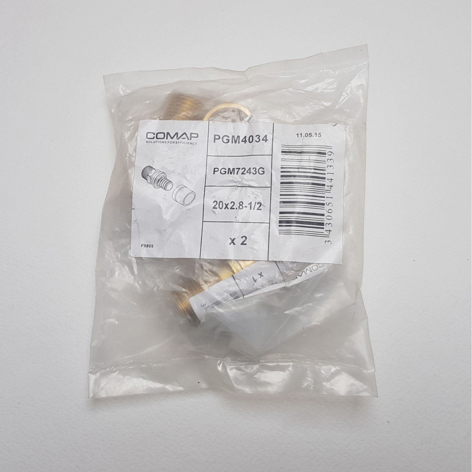 90159884 Штуцер с наружной резьбой PEXY Max латунь 20x2.8 - 1/2" STLM-0120351 COMAP