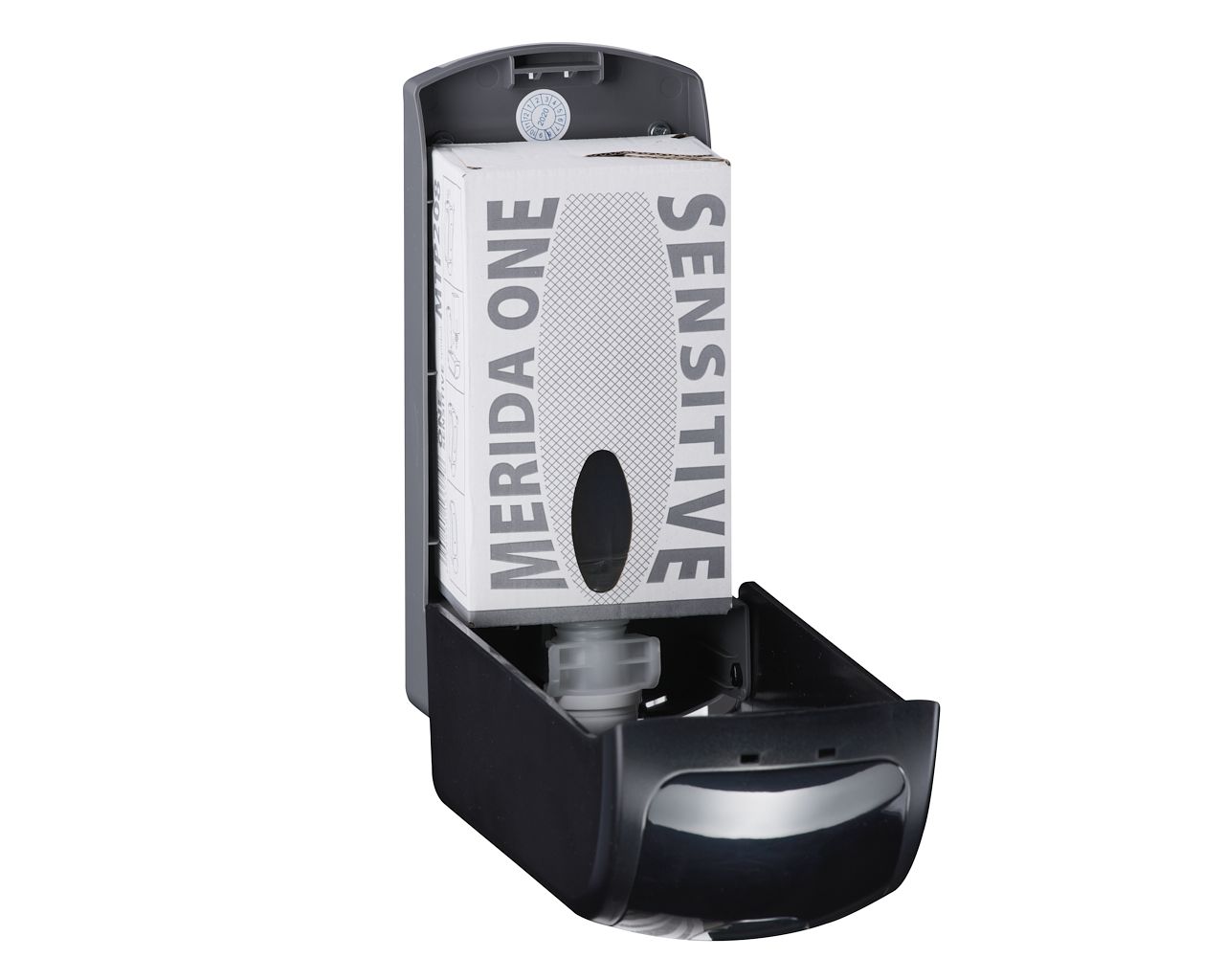 DEC202 Дозатор пенного мыла ONE для одноразовых картриджей 700 г, АБС-пластик, черный Merida  - Вид №3