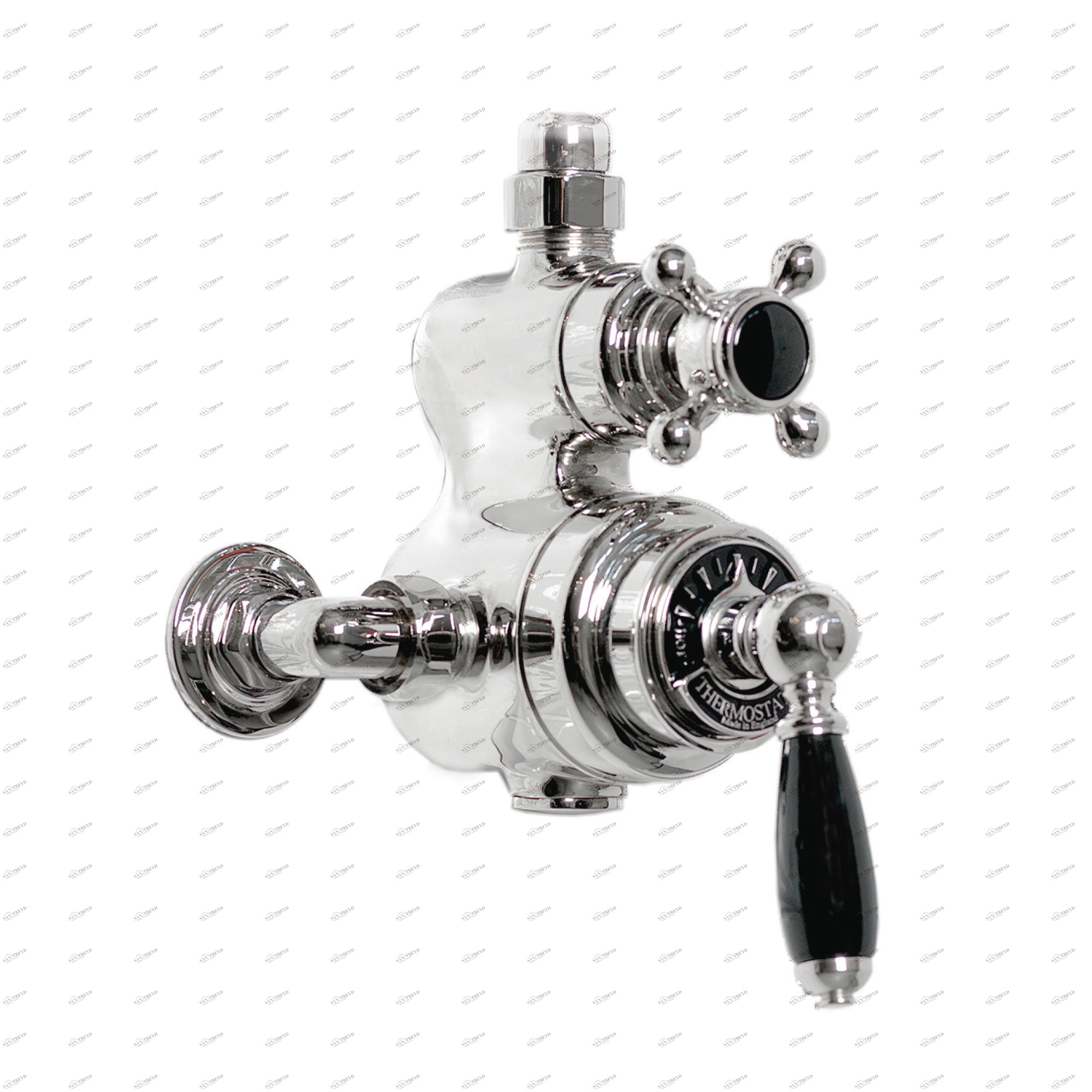 Traditional bathrooms Смеситель для душа термостат с фарфоровой ручкой БРАЙТОН Tb740.614bl.ag 