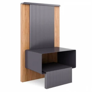 Тумба прикроватная черная дизайнерская Tesla-D BRAGIN DESIGN  256628 Черный