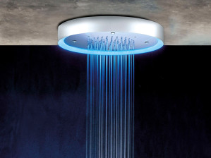 Круглая светодиодная душевая головка из нержавеющей стали