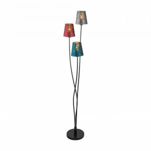Торшер с абажуром 150х22 см разноцветный Ticon 15266-3S GLOBO TICON 00-3889360 Бирюзовый;красный;серебро